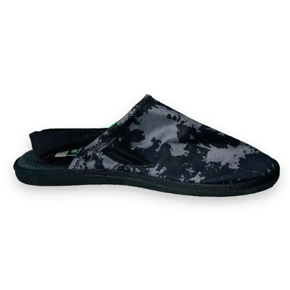 Sanuk Yoga Sling Cruz Slingback Sandals Black Tie-Dye 1100769‎ Women's 7